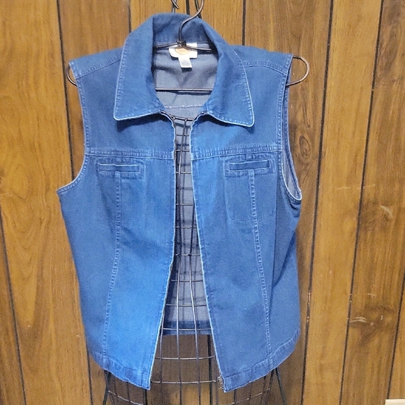 Talbots Blue Denim Vest - Picture 4 of 5